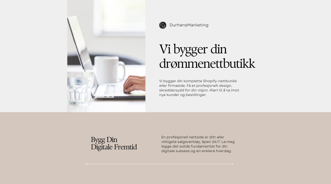 Nettsidedesign for småbedrifter - Profesjonell nettbutikk på 1-2-3!