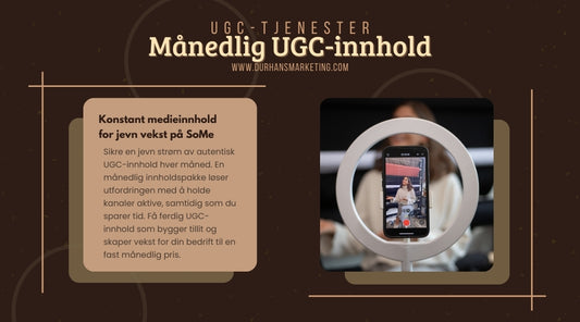 Månedlig UGC-innholdspakke for nettside og SoMe